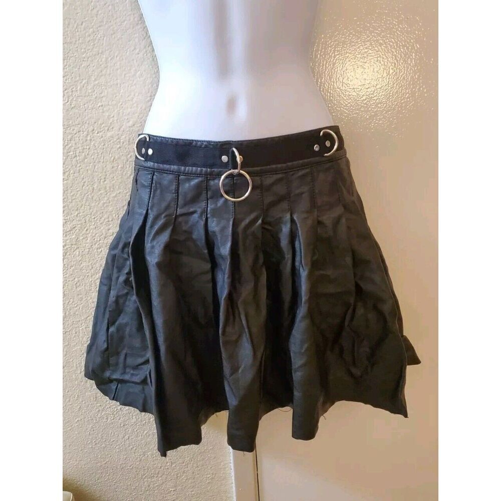 Current Mood Women's Pleated Goth Skirt Black Medium Whimsygoth Halloween